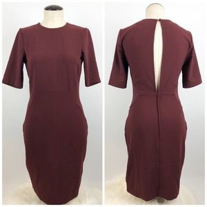 Cut out back fitted dress